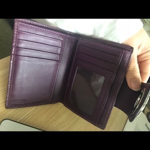 Coach Bags - Coach purple monogram zip wallet turn lock Coach Bags - Coach purple monogram zip wallet turn lock